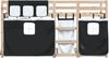 vidaXL Etagenbett mit Vorhängen Weiß & Schwarz 80x200 cm Kiefernholz 3283898 Bild 5
