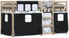 vidaXL Etagenbett mit Vorhängen Weiß & Schwarz 80x200 cm Kiefernholz 3283898 Bild 4