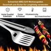 Herogo Grillbesteck-Set mit Tragetasche, 6-teilig, Edelstahl silber Bild 3