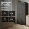 Bellamio 'Apol' Mehrzweckschrank, schwarz, 176x33x90 cm, Putzschrank mit 3 Türen und 5 Regalen, Besenschrank mit Staubsaugerfach Bild 5