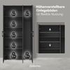 Bellamio 'Apol' Mehrzweckschrank, schwarz, 176x33x90 cm, Putzschrank mit 3 Türen und 5 Regalen, Besenschrank mit Staubsaugerfach Bild 4