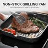 Antihaft-Grillpfanne mit Deckel, 28 cm, Granitbeschichtung, Induktion, Ausgießer Bild 2