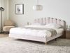 Bett mit Lattenrost Samtstoff SAUVIAN 180 x 200 cm Cremeweiß Bild 3