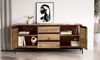 Sideboard 155x67cm 'Veneza' Wildeiche & Metall schwarz Bild 2