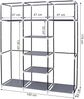 Songmics 'RYG12G' Stoffschrank mit 2 Kleiderstangen, grau,175 x 150 x 45 cm Bild 5