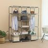 Songmics 'RYG12G' Stoffschrank mit 2 Kleiderstangen, grau,175 x 150 x 45 cm Bild 3