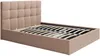 Vente-unique - MIRDAL Bett SamtStoff Beige - B 210 cm x H 104 cm x L 173 cm Bild 4