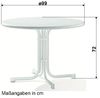 Sieger Boulevard-Klapptisch Boulevard-Klapptisch klappbar, Stahlrohr Smaragdgrün 100 x 72 x 100 cm Bild 3
