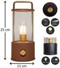 Coen Bakker Deco BV LED Außen-Tischleuchte Tischlampe Dimmbar Akku In-/Outdoor IP44, Stufenlos dimmbar, LED fest verbaut, Warmweiß Bild 2