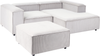 Modul Ecksofa 3-Sitzer ARDAL Cord Cremeweiß mit Ottomane linksseitig Bild 5