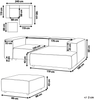Modul Ecksofa 3-Sitzer ARDAL Cord Cremeweiß mit Ottomane linksseitig Bild 2