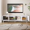 TV-Schrank Weiß 169x34x45.5 cm,mit 4 Türen und Stauraum Bild 3