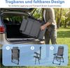 TLGREEN Campingstuhl Klappstuhl mit Kopfkissen, (5-stufig verstellbar Gartenstuhl Liegestuhl, 4 St), für Outdoor Balkon Strand bis 120 kg belastbar Bild 3