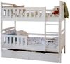 Kids Collective Hochbett 80x180, 90x200 cm mit 2 Schubladen Kinderbett mit Rausfallschutz Lattenrost, umbaubar in 2 Kinderbetten, weiß, 180x80, mit Matratze Bild 2