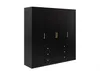 Vente-unique - LIZANDRO Wardrobe and walk-in wardrobe Holz, Platte Schwarz - B 58 cm x H 200 cm x L 196 cm Bild 2