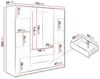 Vente-unique - LIZANDRO Wardrobe and walk-in wardrobe Holz, Platte Schwarz - B 58 cm x H 200 cm x L 196 cm Bild 5