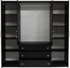 Vente-unique - LIZANDRO Wardrobe and walk-in wardrobe Holz, Platte Schwarz - B 58 cm x H 200 cm x L 196 cm Bild 3