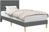 vidaXL Bettrahmen mit Kopfteil Dunkelgrau 90 x 200 cm Stoff 42027768 Bild 2