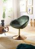 FineBuy Loungesessel SIRAN 70 x 79 x 70 cm Design Drehstuhl | Clubsessel Polsterstuhl mit Armlehne | Drehsessel Cocktailsessel Lounge | Barsessel Besu, Grün Bild 5