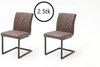 Freischwinger >KANSAS / KIAN< 2er-Set in braun - 47x86x63cm (BxHxT) Bild 1
