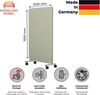 Rheinland Möbel FocusWall STWR1016 – Akustik-Stellwand 1000×1600 mm in Stofffarbe Oyster inkl. Rollen – Mobile Schreibtisch-Trennwand für Büro & Homeoffice – Schallschutz – Made in Germany Bild 2
