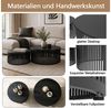 TWSOUL Couchtisch Set 2-teilig rund, moderne Wohnzimmertische mit stabiler Metallring, -Struktur, wasserabweisend & pflegeleicht Bild 4