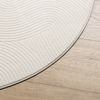 vidaXL Teppich IZA Kurzflor Skandinavischer Look Creme Ø 100 cm 375446 Bild 4