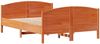 vidaXL Massivholzbett ohne Matratze Wachsbraun 120x190 cm Kiefernholz 3301802 Bild 5