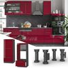 Mikrowellenschrank Fame-Line Bordeaux Hochglanz 60 cm Vicco Bild 2