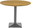Bistrotisch Schweizer Kante massiv Eiche geölt 100 cm Säulengestell-eckig silber BRASILIA 171667137 Bild 2