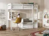 Vente-unique - GOLIATH Bett Holz, PlatteHolz, Platte Weiß - B 96,8 cm x H 178,8 cm x L 207,8 cm Bild 3