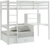 Vente-unique - GOLIATH Bett Holz, PlatteHolz, Platte Weiß - B 96,8 cm x H 178,8 cm x L 207,8 cm Bild 5