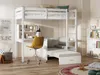 Vente-unique - GOLIATH Bett Holz, PlatteHolz, Platte Weiß - B 96,8 cm x H 178,8 cm x L 207,8 cm Bild 4