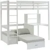 Vente-unique - GOLIATH Bett Holz, PlatteHolz, Platte Weiß - B 96,8 cm x H 178,8 cm x L 207,8 cm Bild 5