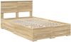 vidaXL Bettrahmen mit Kopfteil Sonoma-Eiche 135 x 190 cm Holzwerkstoff 3408274 Bild 4