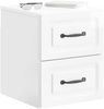 vidaXL Wandmontierter Nachttisch 2 pcs Hochglanz Weiß Holzwerkstoff 899324 Bild 3