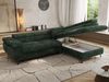 MKS Möbel 'Pablo L-Form' Ecksofa mit Schlaffunktion, verstellbare Kopfstützen, Grün, Cordstoff, ohne Topper, Rechts Bild 3
