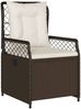 vidaXL 7-tlg. Garten-Essgruppe mit Kissen Braun Poly Rattan 3262926 Bild 3