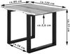 Esstisch Baumkante massiv Akazie natur 120 x 80 schwarz U-Gestell LUBIN 76509393 Bild 2