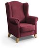 Beautysofa Ohrensessel Leonardo (mit Holzbeine, Wellenfedern) Bild 4