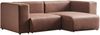 Sofa Suldal 2-Sitzer mit Longchair Wildlederimitat Hellbraun [en. casa] Bild 2