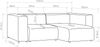 Sofa Suldal 2-Sitzer mit Longchair Wildlederimitat Hellbraun [en. casa] Bild 3