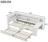 Flieks Daybett, Polsterbett 90x200cm mit Ausziehbett 90x190cm, USB, LED, Schreibtisch Bild 4