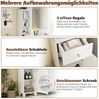 COSTWAY Badkommode, schmal Hochschrank Bad mit Schublade Holz 172cm Bild 3