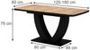 Esstisch Fenaro Goldkraft Eiche/Schwarz 120 x 80 cm ausziehbar Vicco Bild 2