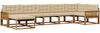 vidaXL Outdoor-Sofagarnitur mit Kissen 7 pcs Natur und Beige 3381573 Bild 2