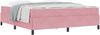 vidaXL Bettrahmen mit Matratze Rosa 180 x 200 cm Stoff 3399083 Bild 2