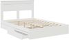 vidaXL Aufbewahrungsbett mit Kopfteil Weiß 160 x 200 cm Holzwerkstoff 3409898 Bild 5