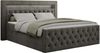 Mks Möbel 'Gold-9' Boxspringbett mit Bettkasten und LED-Beleuchtung, 180x200 cm, Dunkelgrau, Velours, Hart (H4) Bild 3