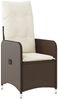 vidaXL 7-tlg. Garten-Bistro-Set mit Kissen Braun Poly Rattan 3277069 Bild 3